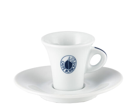 Tasse à Café en Verre Bleu Caffè Borbone pour espresso italien